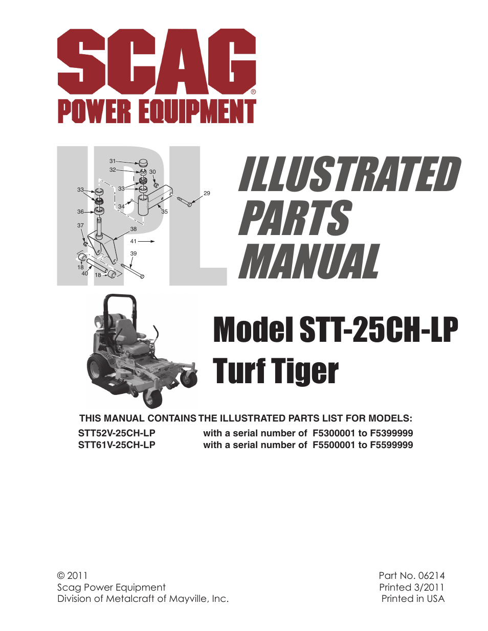Scag Power Equipment TURF TIGER STT-25CH-LP User Manual | 32 pages