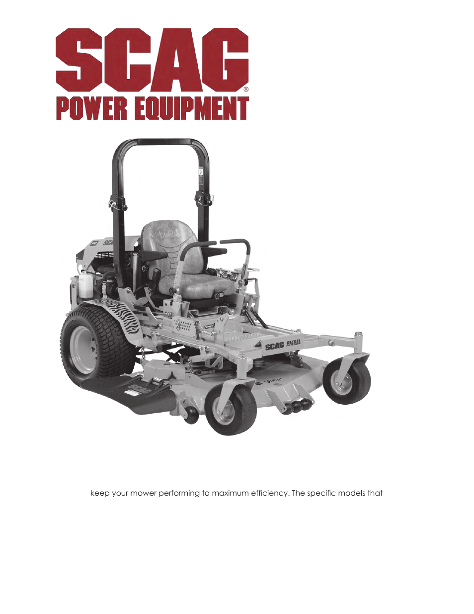 Scag Power Equipment Turf Tiger STT-28CAT User Manual | 70 pages