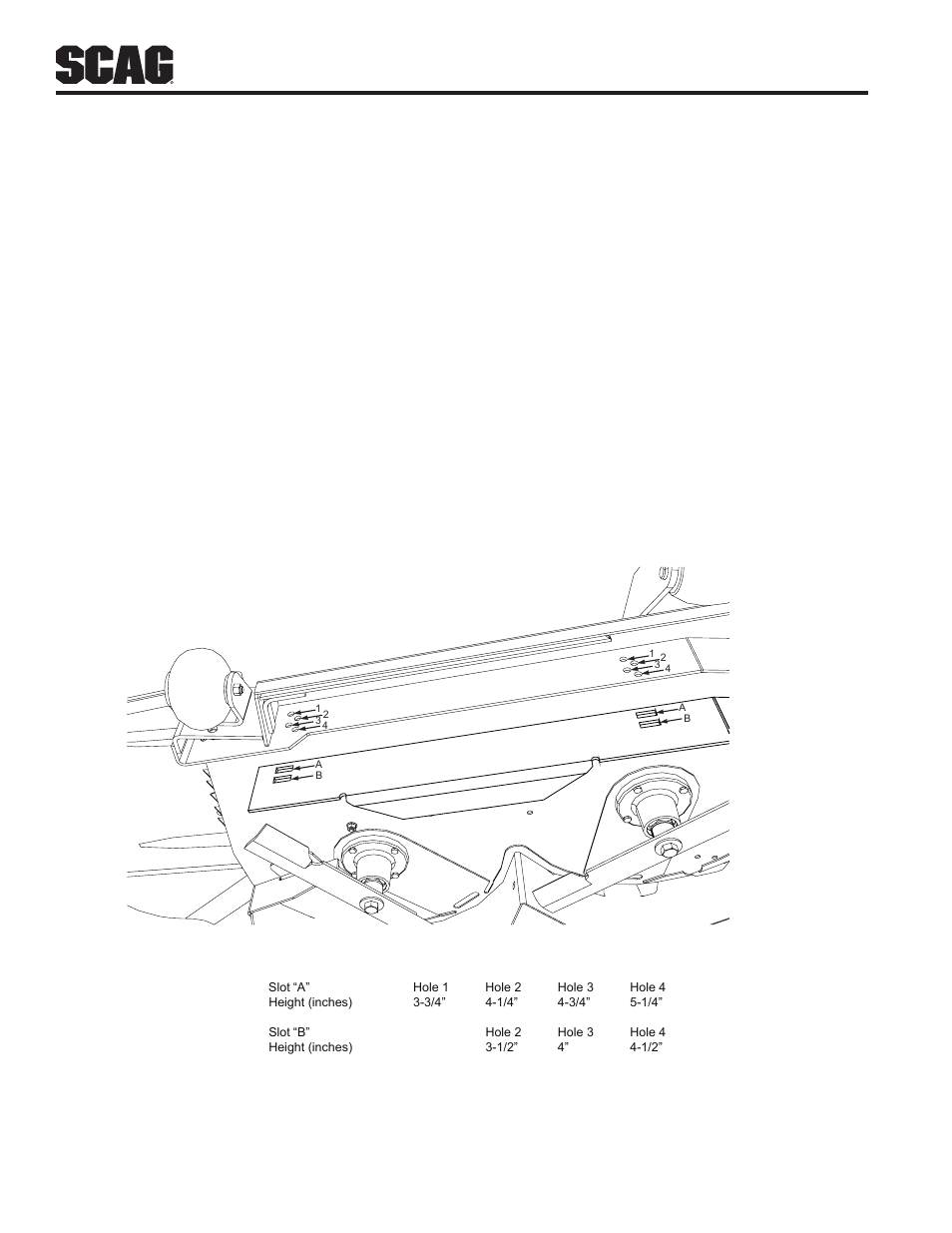 Custom-cut baffle adjustment | Scag Power Equipment Turf Tiger STT-28CAT User Manual | Page 32 / 70