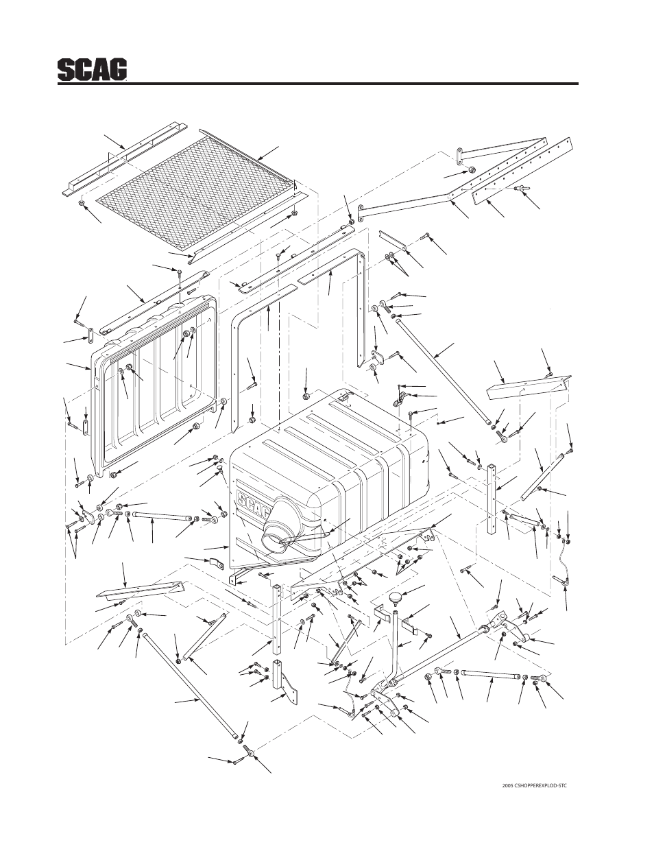 Ab b c c, Gc-stc-cs hopper components | Scag Power Equipment GC-STC-CS User Manual | Page 14 / 18