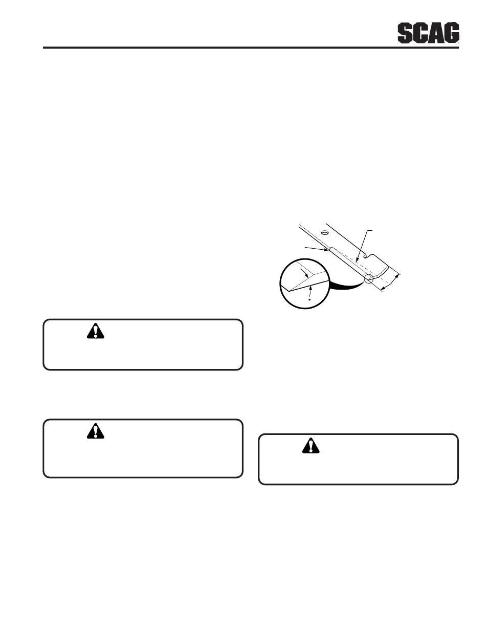 Warning | Scag Power Equipment SFZ User Manual | Page 37 / 96