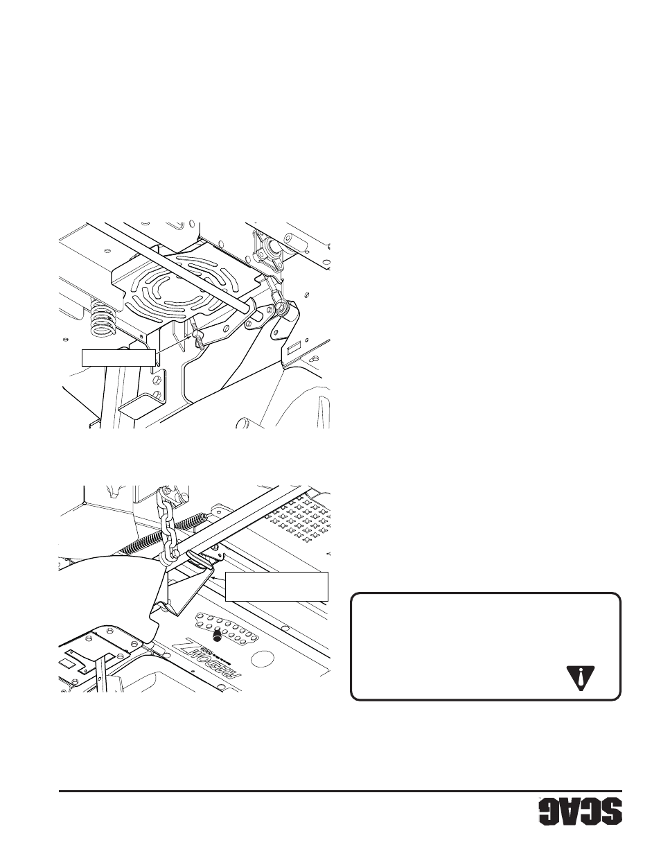 Adv er tenci a, Ajustes | Scag Power Equipment SFZ User Manual | Page 71 / 96