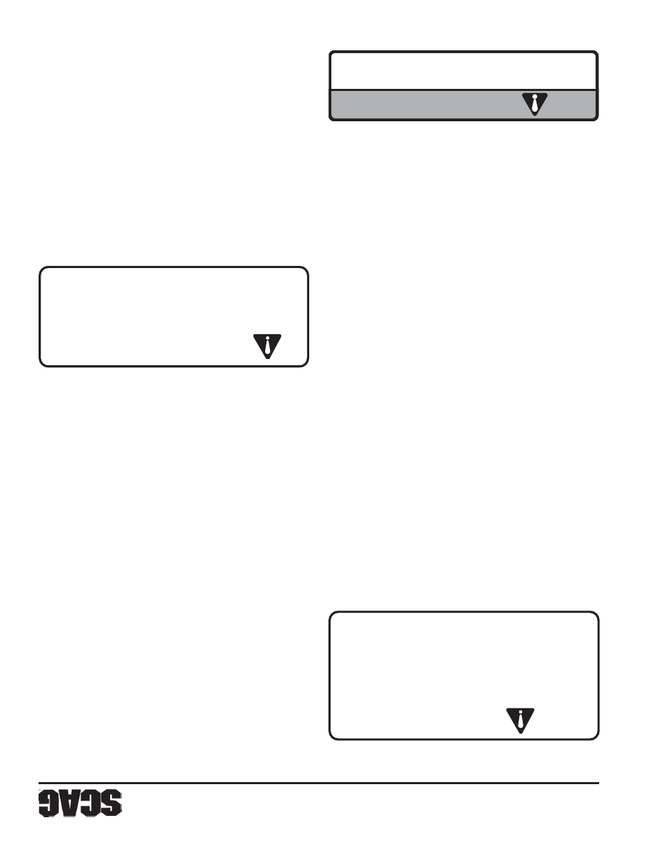 Pelig ro: adver tencia, Advertencia | Scag Power Equipment SFZ User Manual | Page 76 / 96