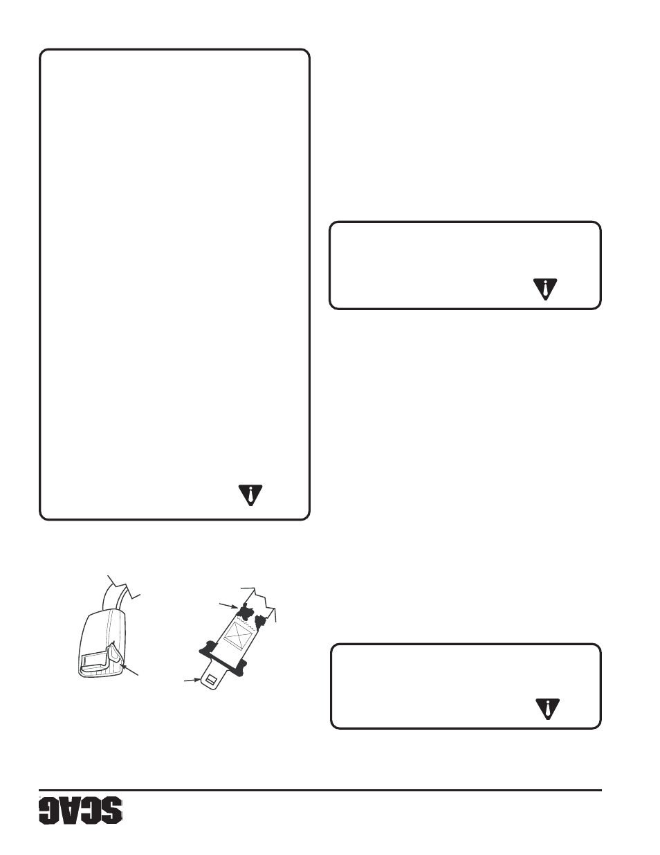 Adver tencia: adver tencia: adver tencia | Scag Power Equipment SFZ User Manual | Page 86 / 96