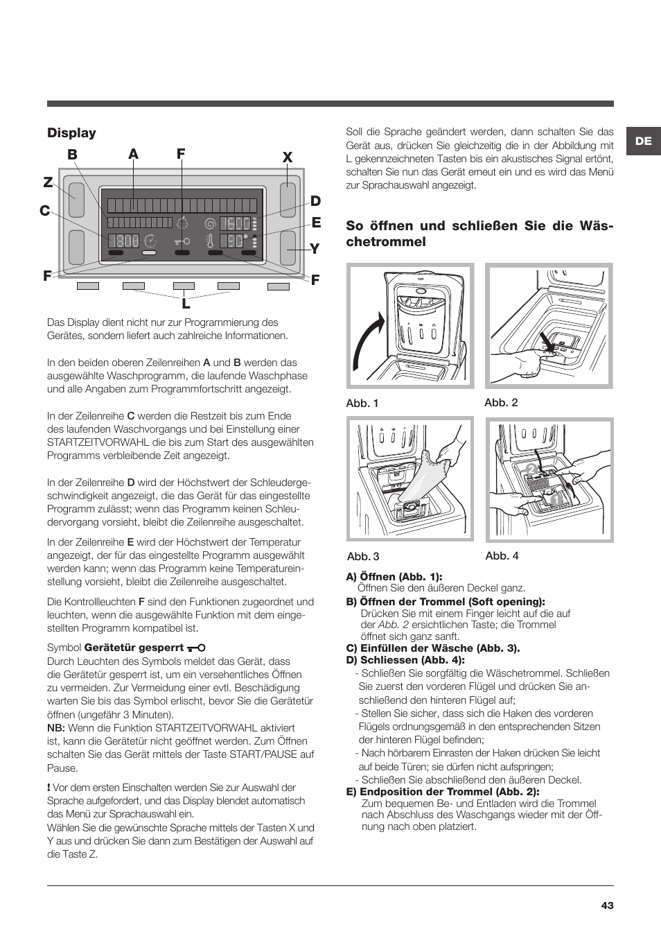 Hotpoint Ariston ECOT7D 149 User Manual | Page 43 / 60
