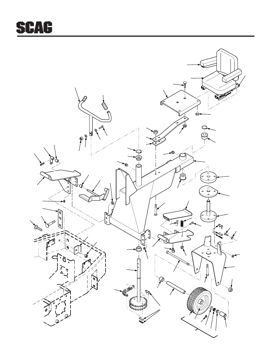 Rider frame | Scag Power Equipment MAG User Manual | Page 31 / 66