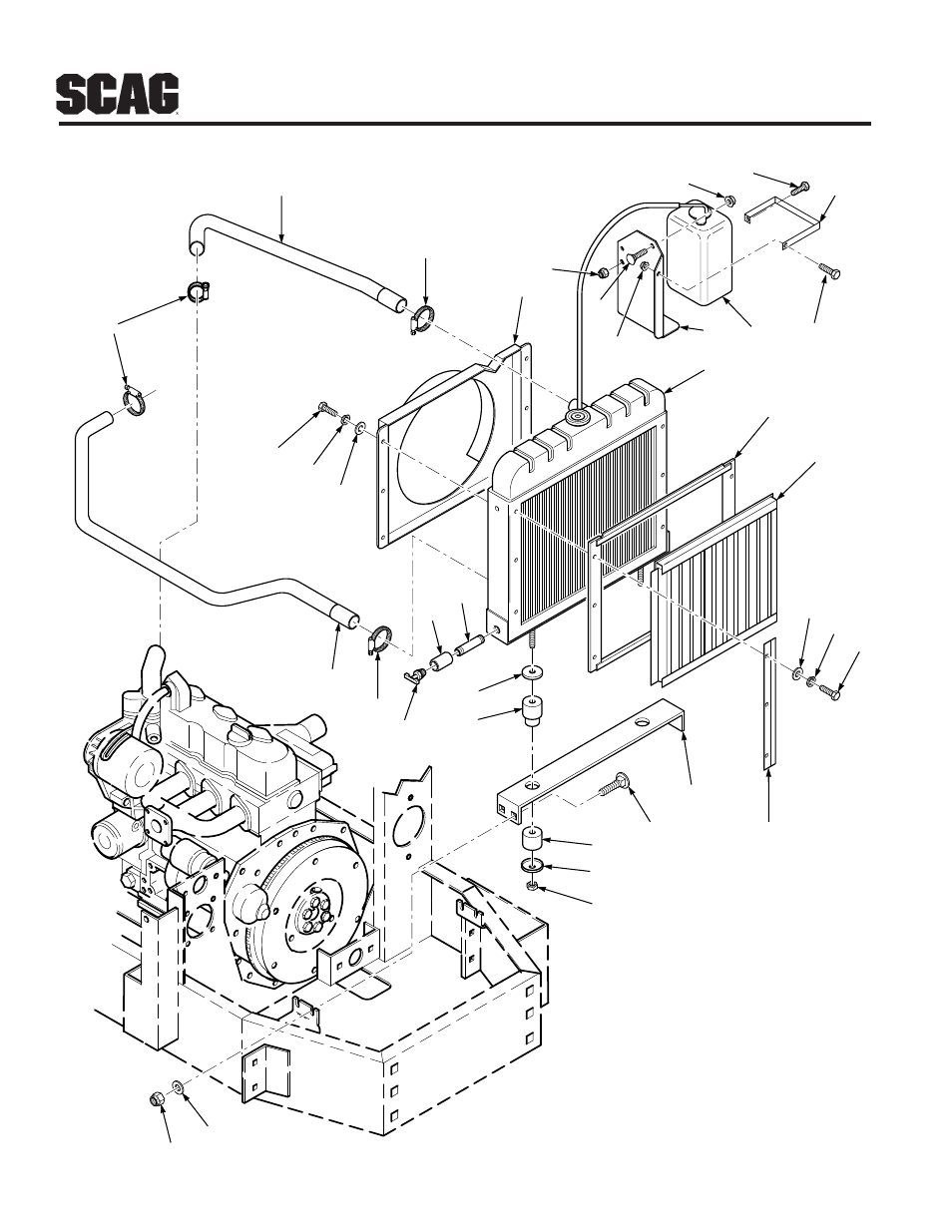 Radiator/oil cooler | Scag Power Equipment MAG User Manual | Page 35 / 66