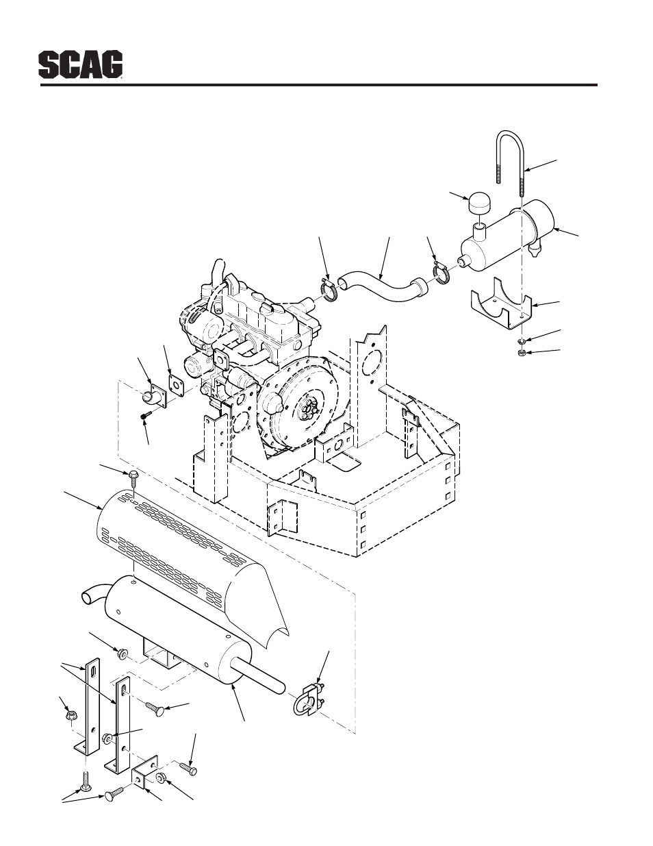 Muffler and air cleaner | Scag Power Equipment MAG User Manual | Page 37 / 66