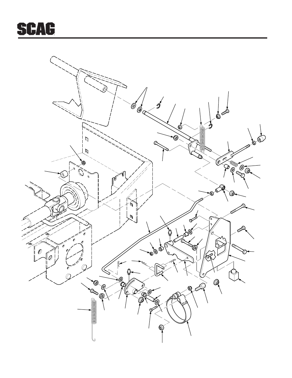 Cutter brake linkage | Scag Power Equipment MAG User Manual | Page 47 / 66