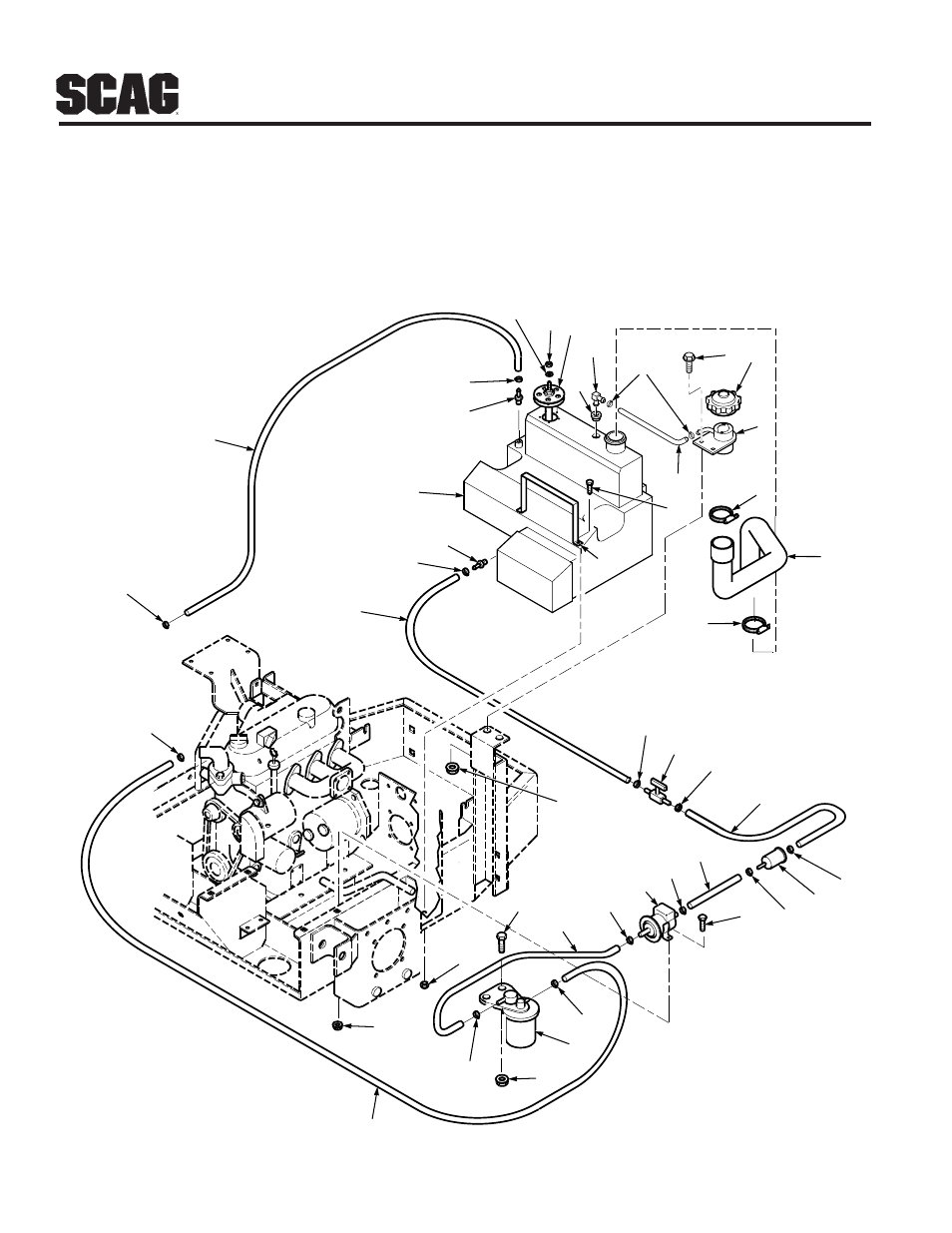 Fuel tank and lines | Scag Power Equipment MAG User Manual | Page 55 / 66