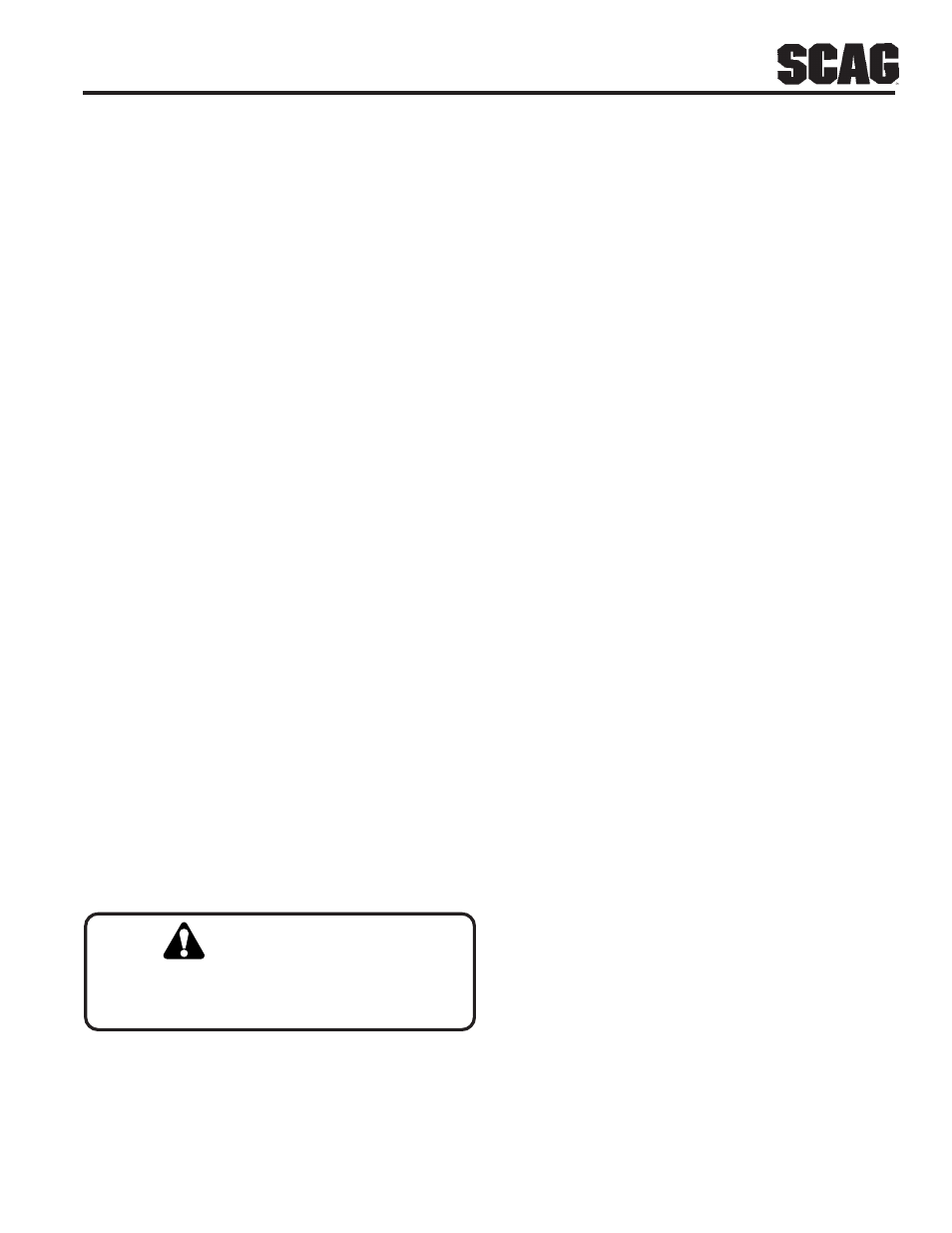 Caution | Scag Power Equipment SW User Manual | Page 17 / 70