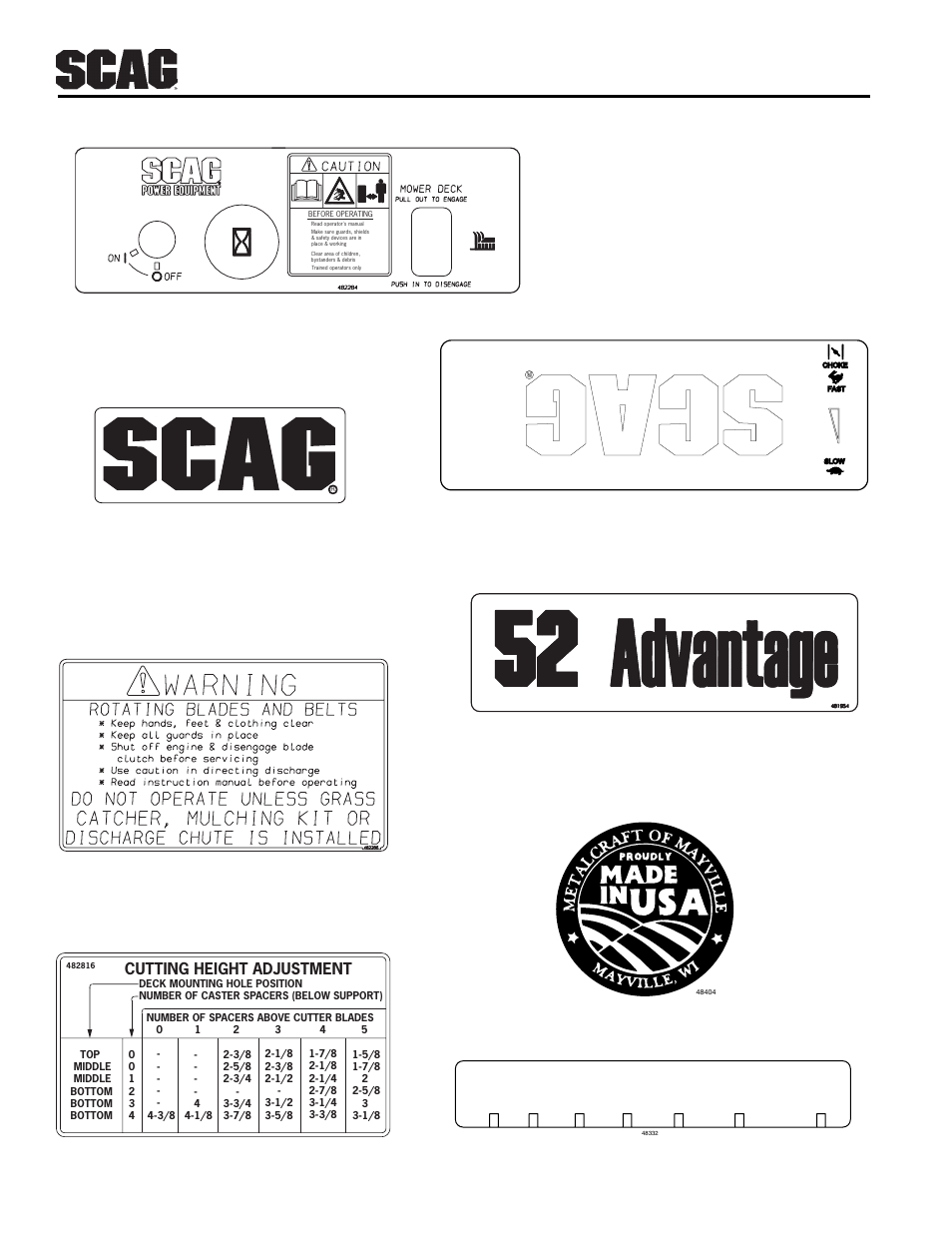 Scag Power Equipment SW User Manual | Page 44 / 70