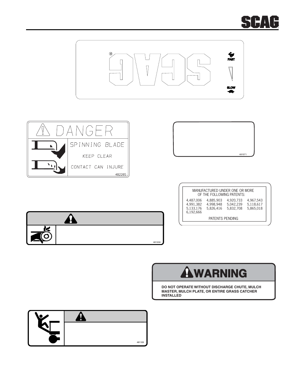 Heavy-duty commercial, Warning | Scag Power Equipment SW User Manual | Page 45 / 70