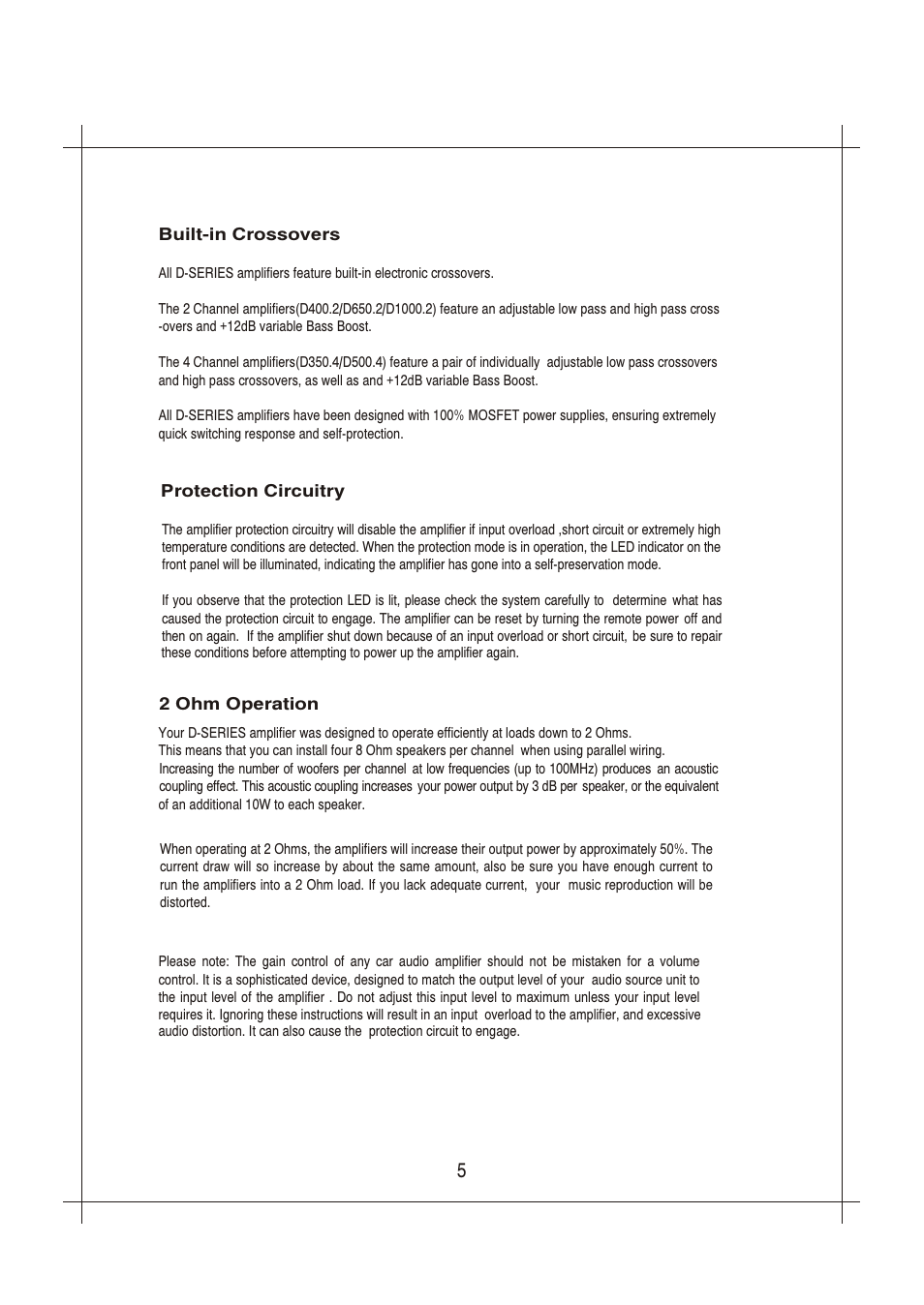 Вк 5 | Sound Storm Laboratories Sound Storm Stretch Daddy D350.4 User Manual | Page 5 / 13