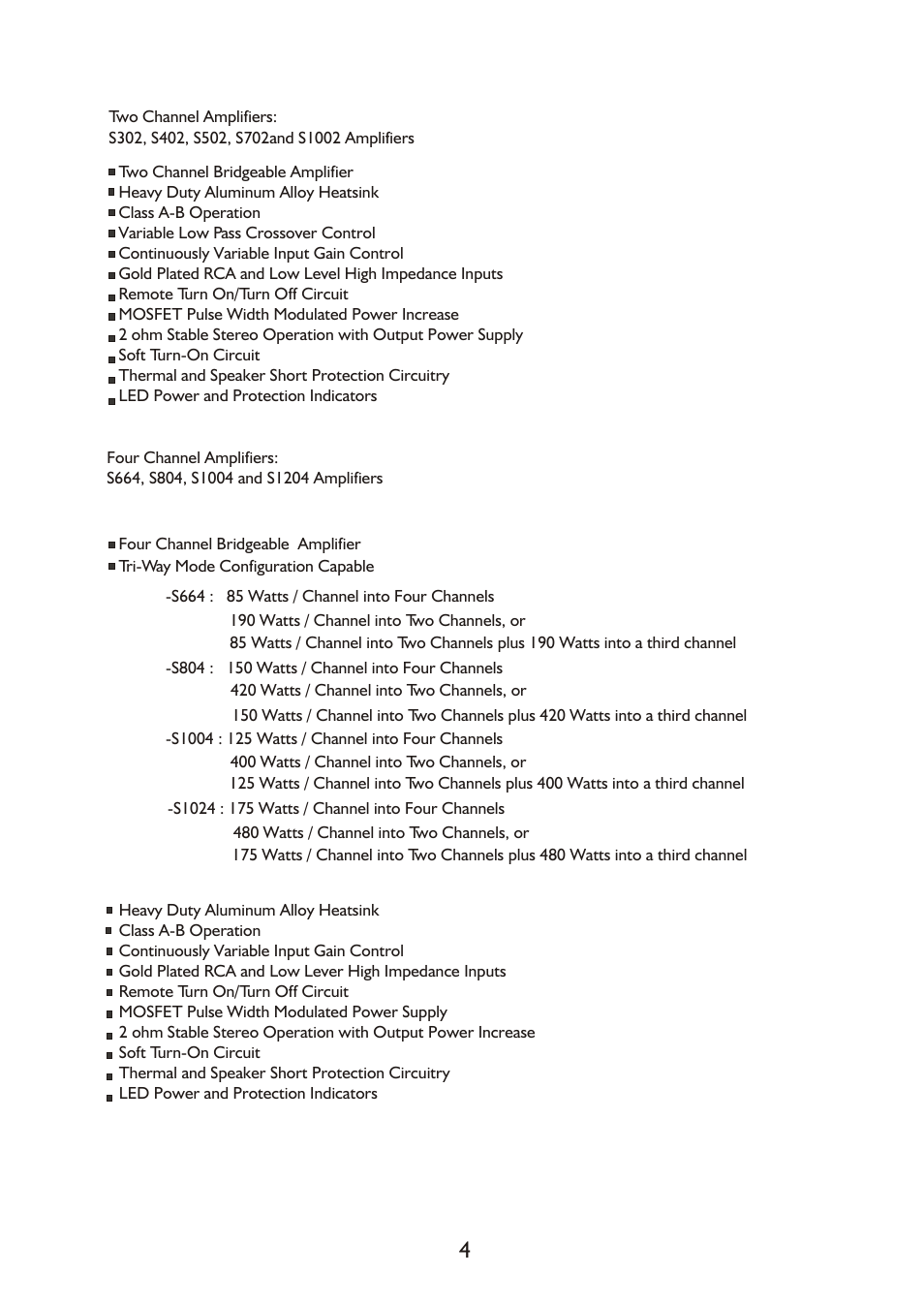 Sound Storm Laboratories Amplifiers User Manual | Page 4 / 13