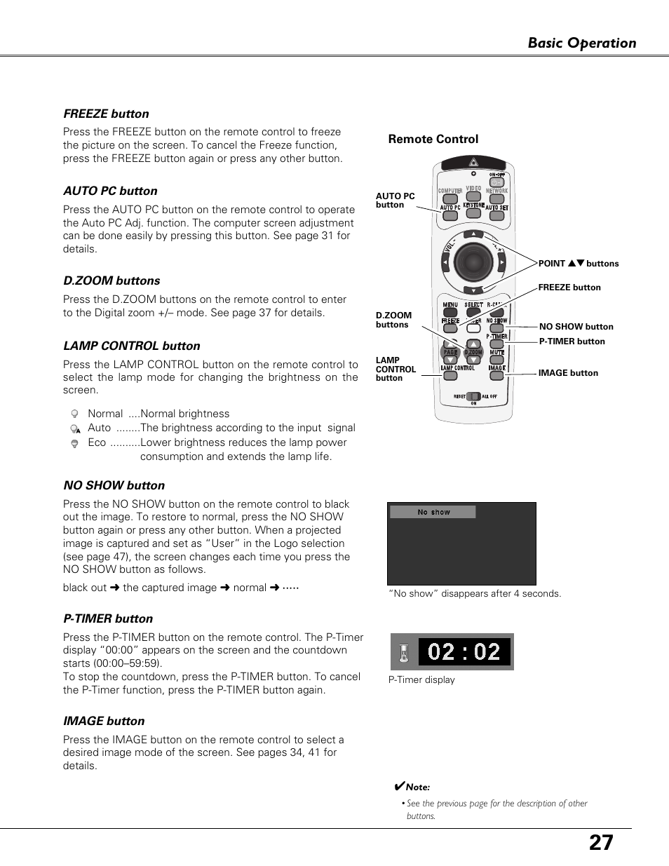 Basic operation | Sound Storm Laboratories PLC-XU84 User Manual | Page 27 / 73