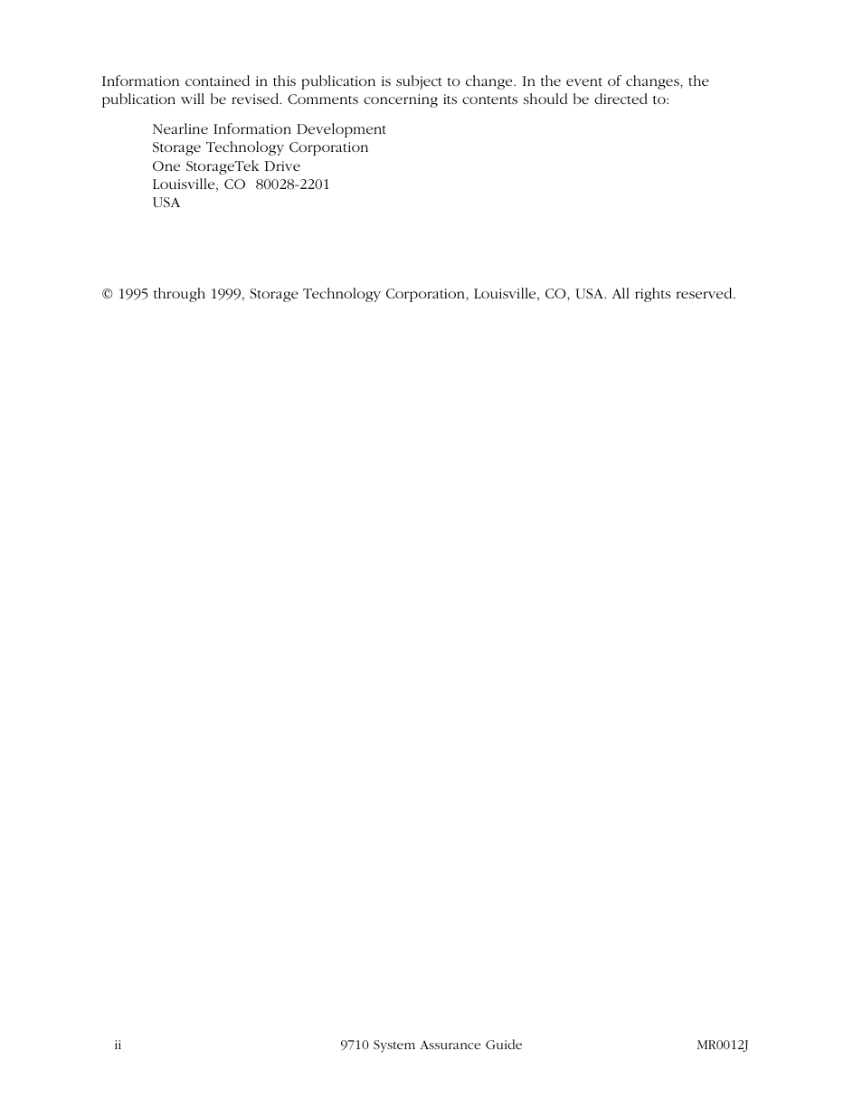 StorageTek 9710 User Manual | Page 4 / 86