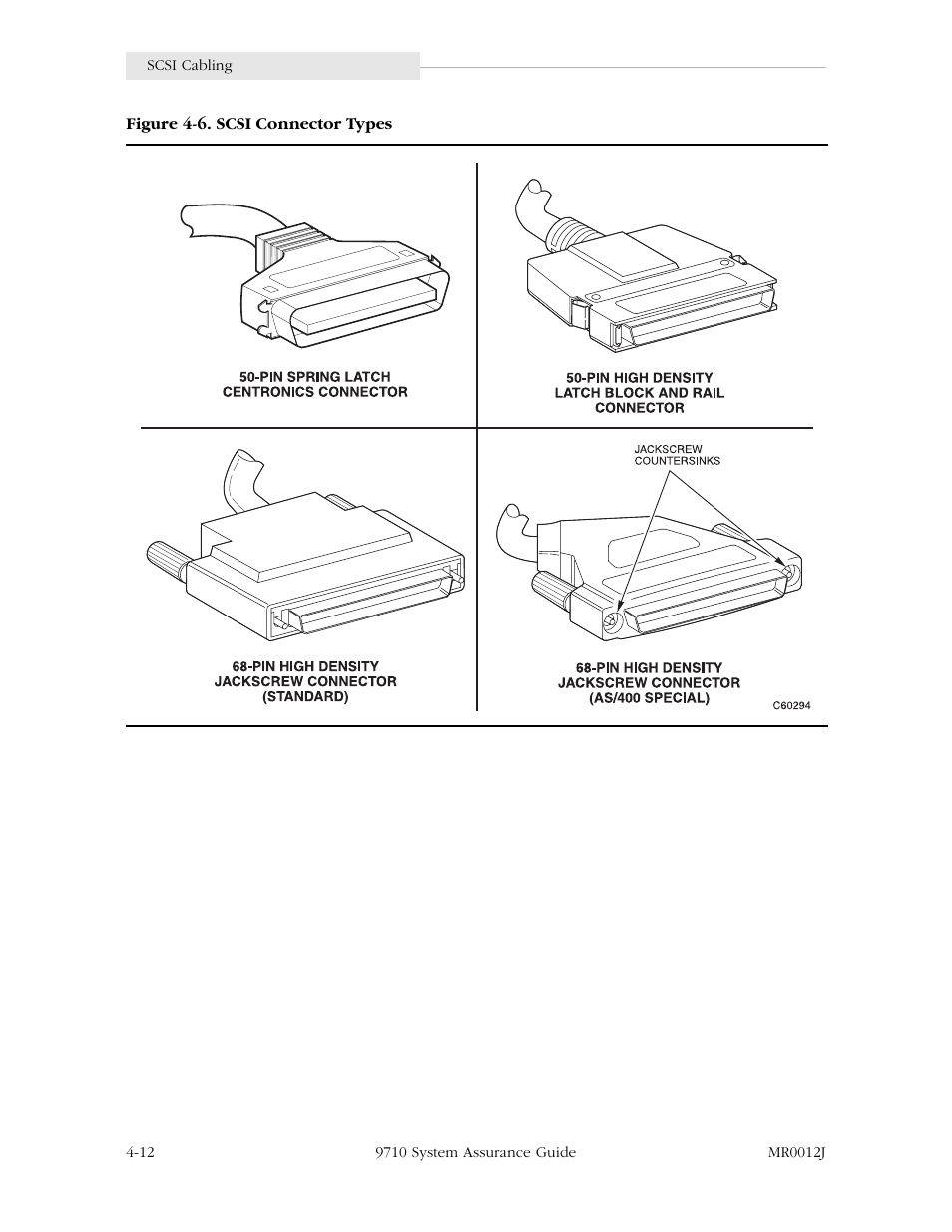 Figure 4-6. scsi connector types -12 | StorageTek 9710 User Manual | Page 52 / 86