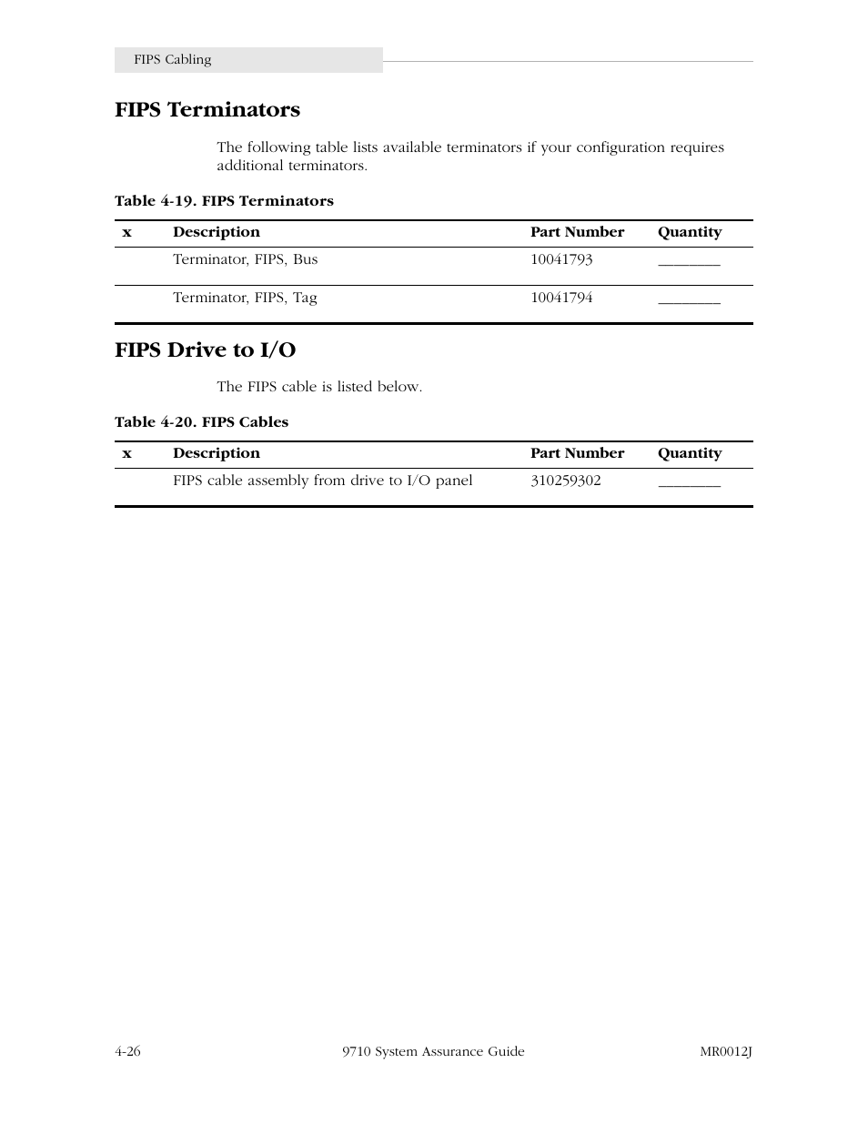 Fips terminators, Fips drive to i/o, Fips terminators -26 fips drive to i/o -26 | StorageTek 9710 User Manual | Page 66 / 86