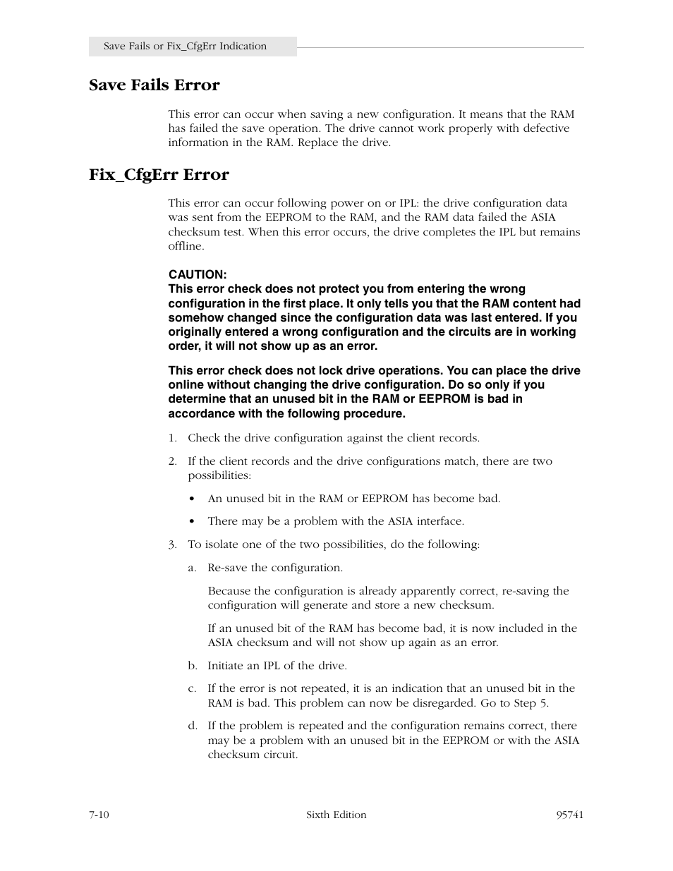 Save fails error, Fix_cfgerr error, Save fails error -10 fix_cfgerr error -10 | StorageTek 9840 User Manual | Page 206 / 250