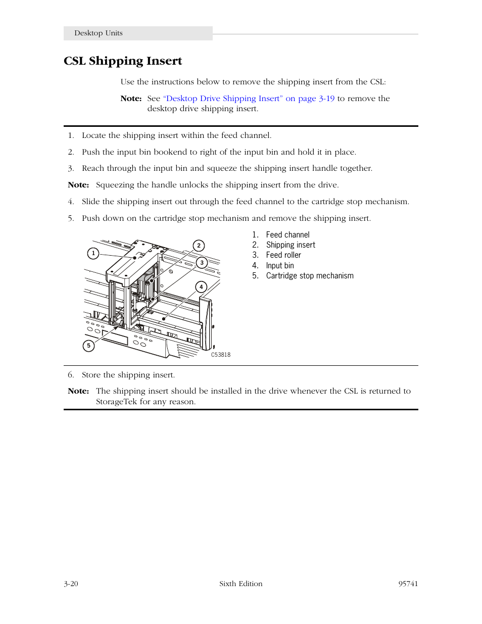 Csl shipping insert, Csl shipping insert -19 | StorageTek 9840 User Manual | Page 70 / 250