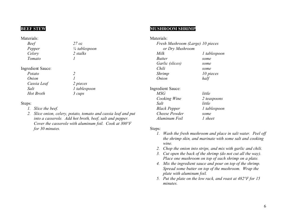 Sunpentown Intl SUPER TURBO OVEN SO-2000 User Manual | Page 6 / 13