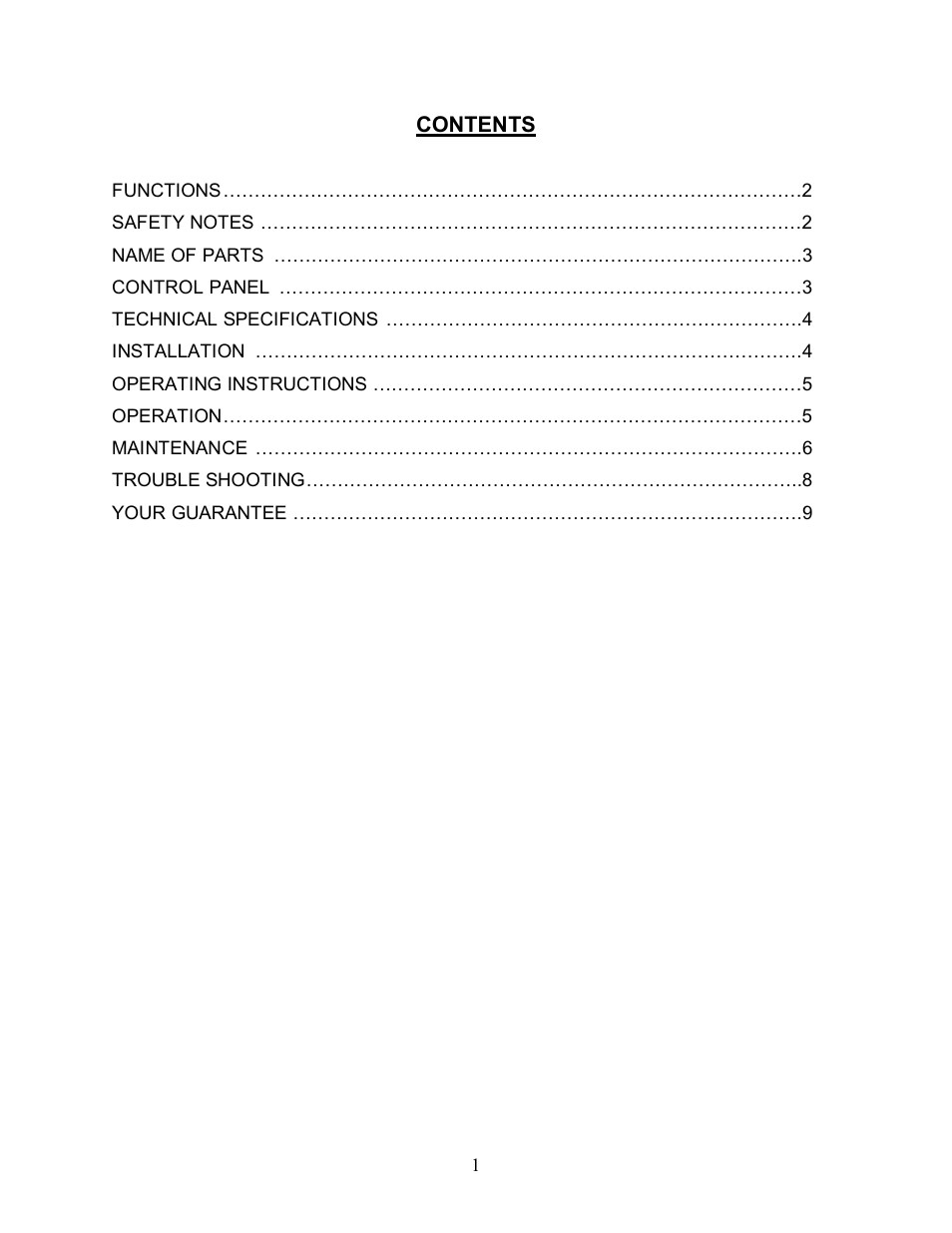 Sunpentown Intl DEHUMIDIFIER SD 30E User Manual | Page 2 / 10