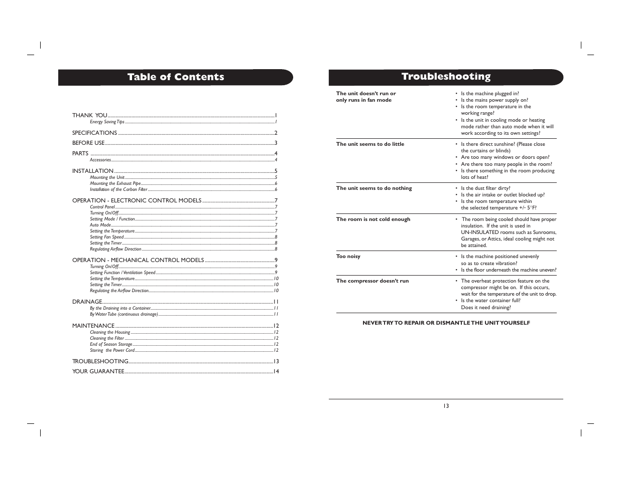 Sunpentown Intl WA-1010M User Manual | Page 8 / 8