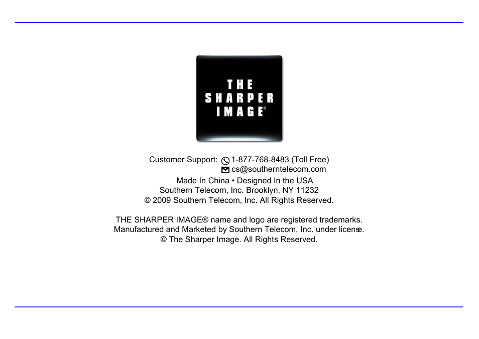 Southern Telecom THE SHARPER IMAGE SMP517-4 User Manual | Page 31 / 31
