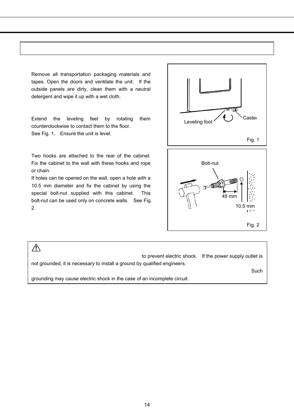 Installation, Warning | Sanyo MBR-1404GR User Manual | Page 15 / 26