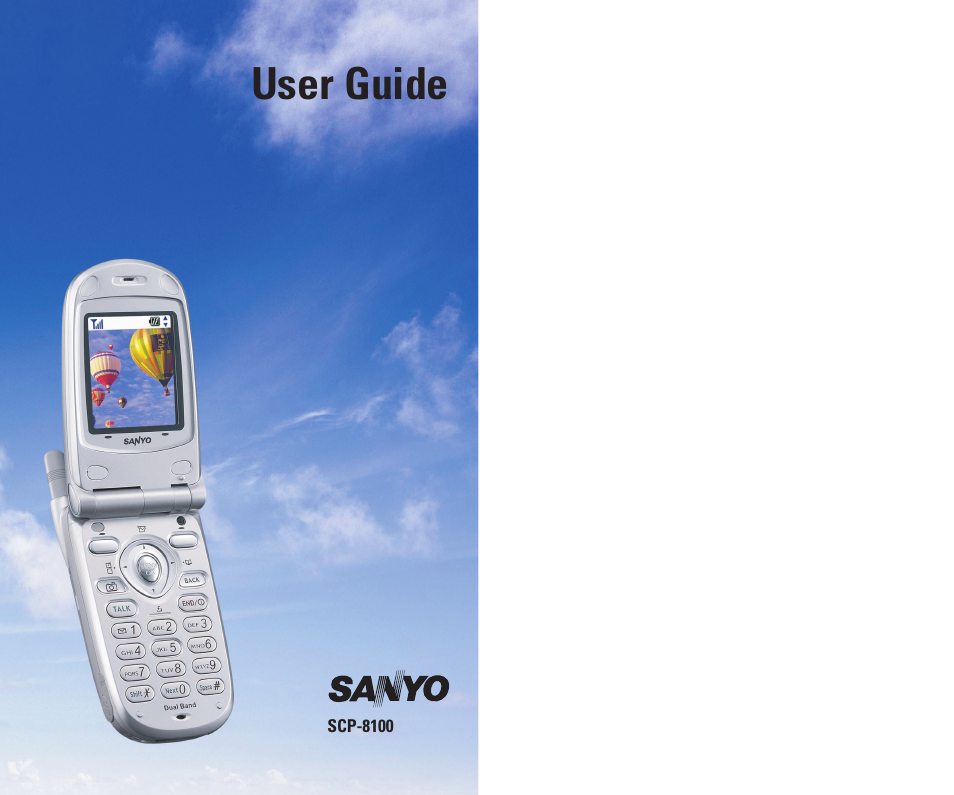 Sanyo Scp 8100 User Manual | 71 pages