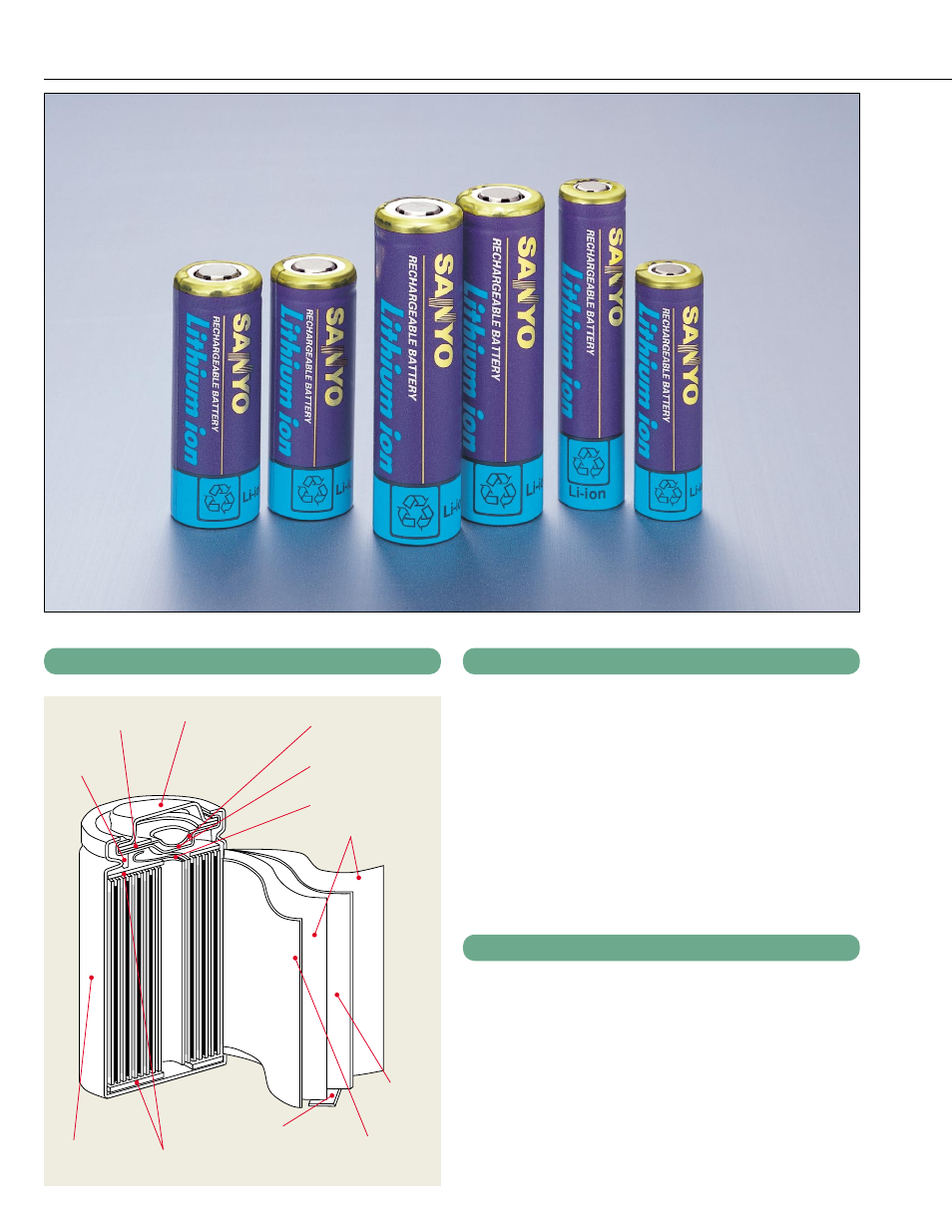 Cylindrical | Sanyo Lithium ion User Manual | Page 4 / 8