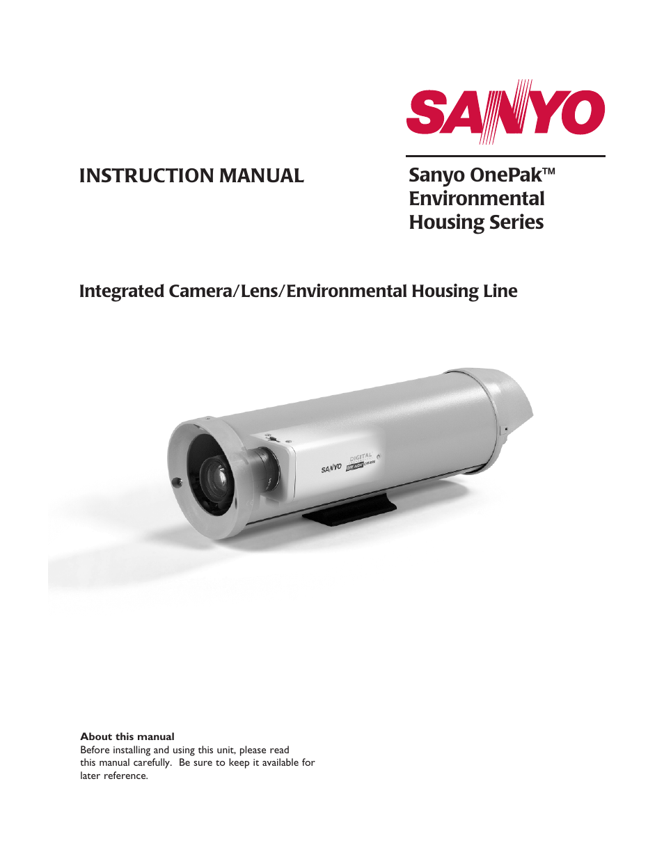 Sanyo Camera Lens User Manual | 8 pages