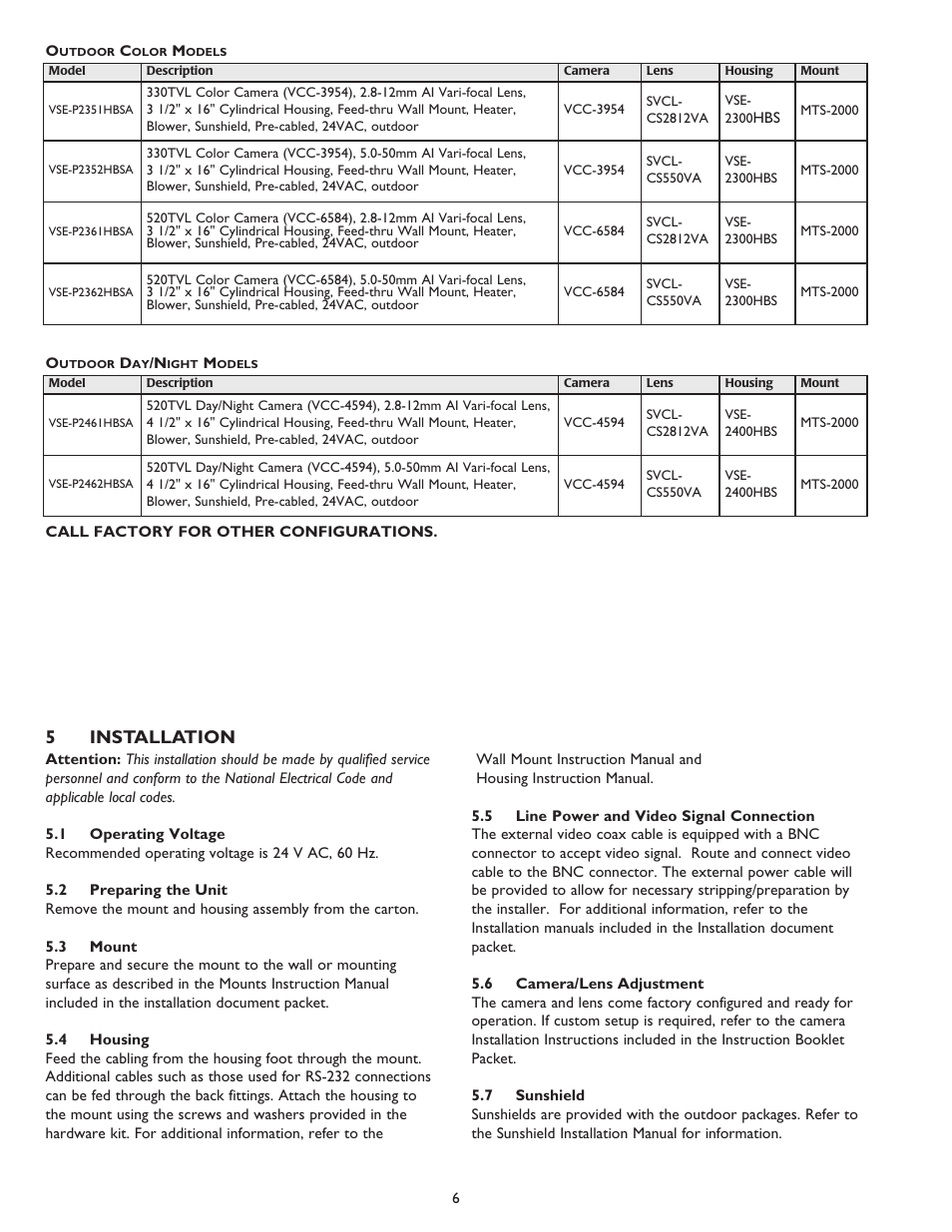 5installation | Sanyo Camera Lens User Manual | Page 6 / 8