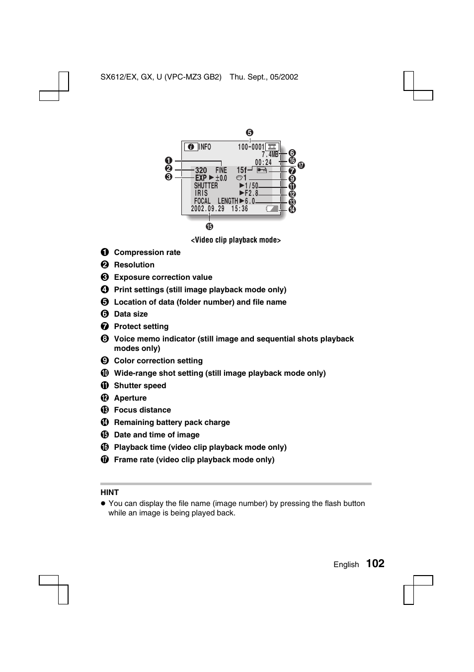 Sanyo VPC-MZ3 User Manual | Page 105 / 218