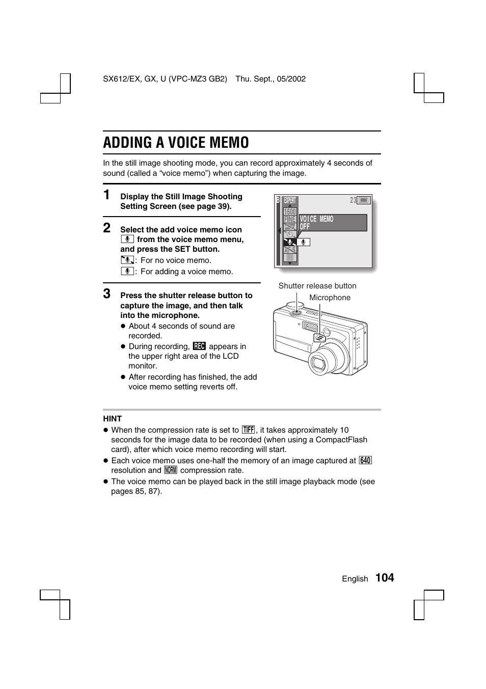 Sanyo VPC-MZ3 User Manual | Page 107 / 218