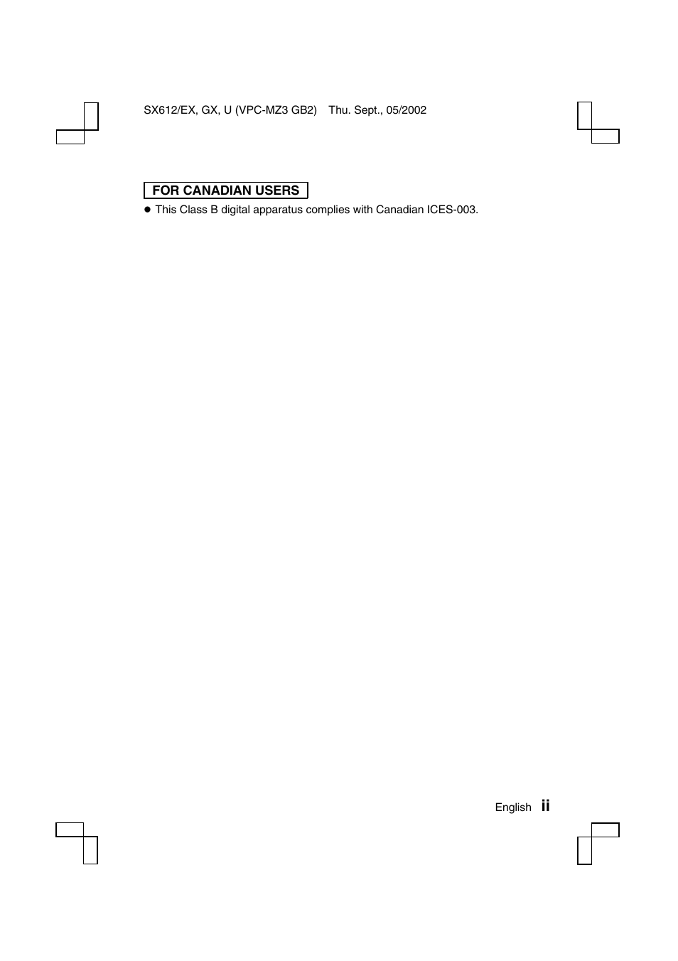 Sanyo VPC-MZ3 User Manual | Page 3 / 218