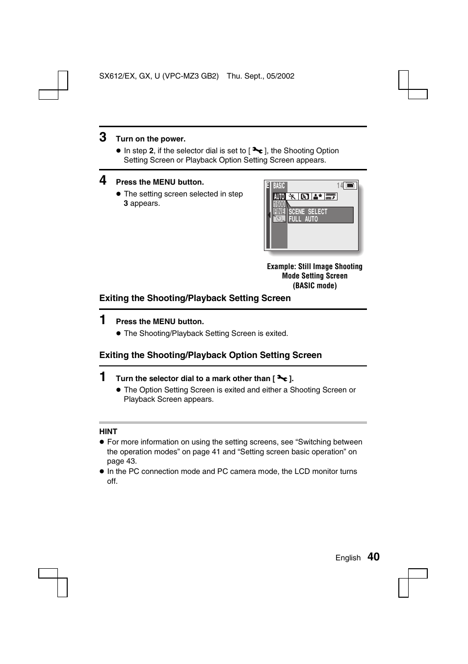 Sanyo VPC-MZ3 User Manual | Page 43 / 218