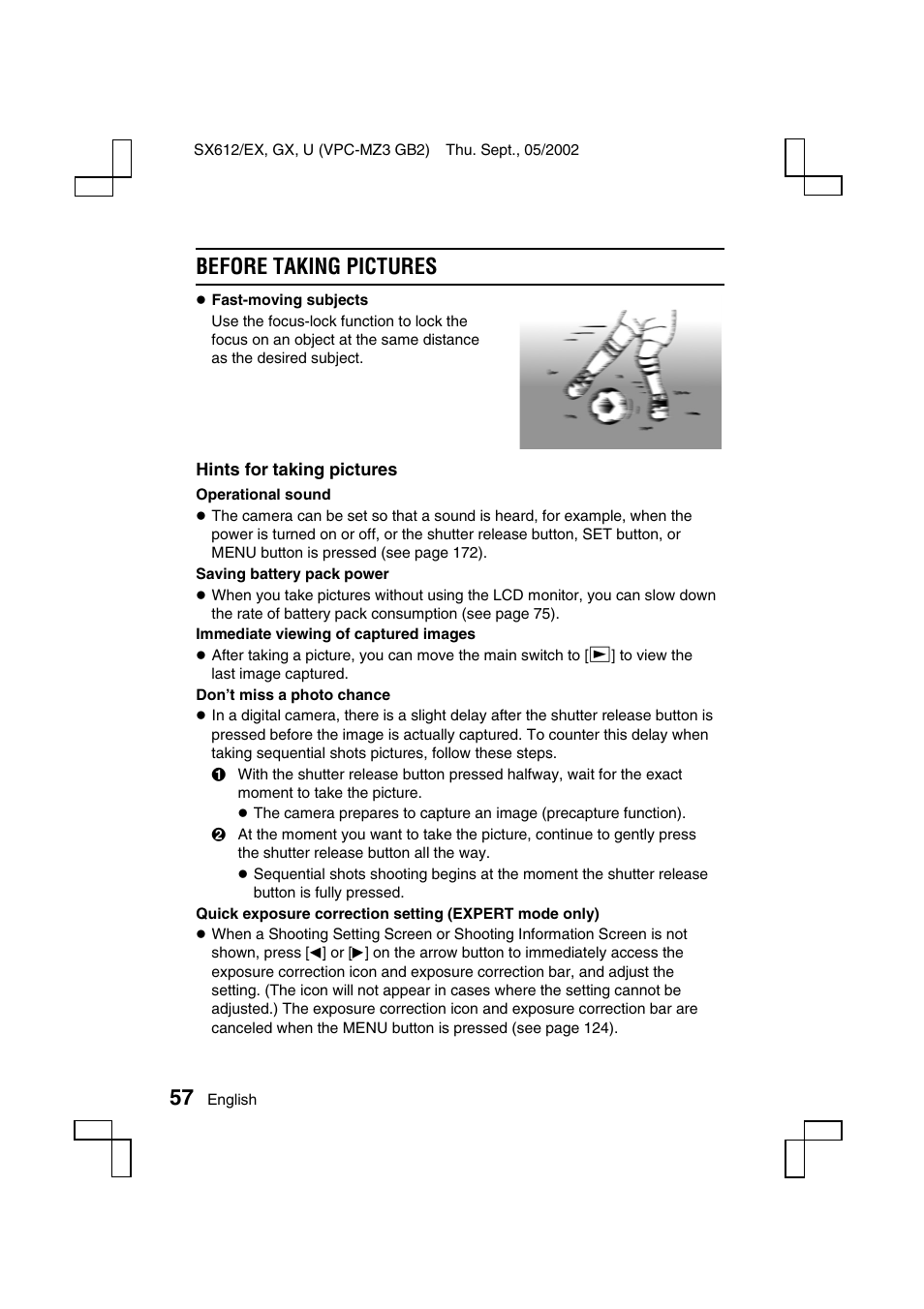 Before taking pictures | Sanyo VPC-MZ3 User Manual | Page 60 / 218