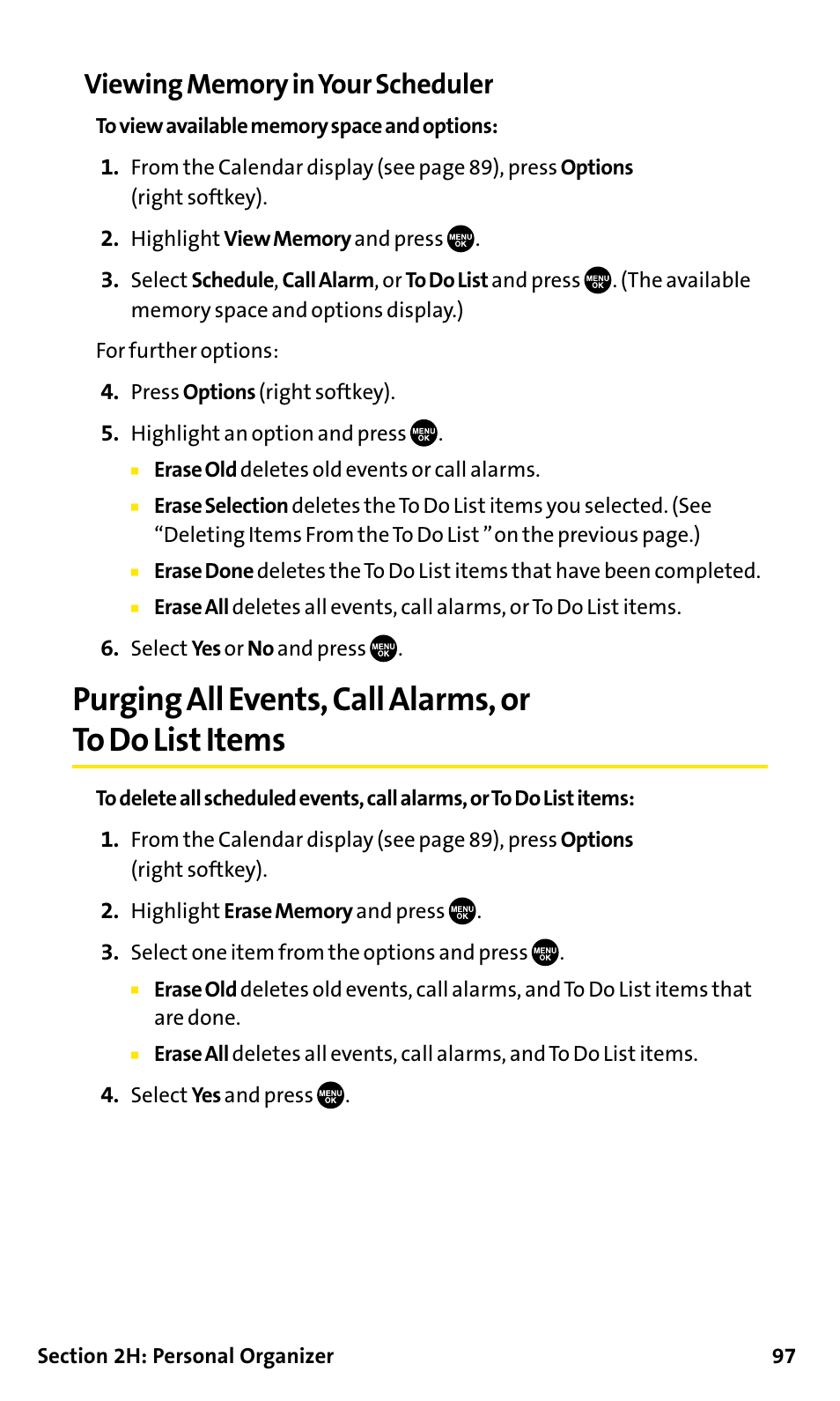 Purging all events, call ala | Sanyo SCP-200 User Manual | Page 103 / 182