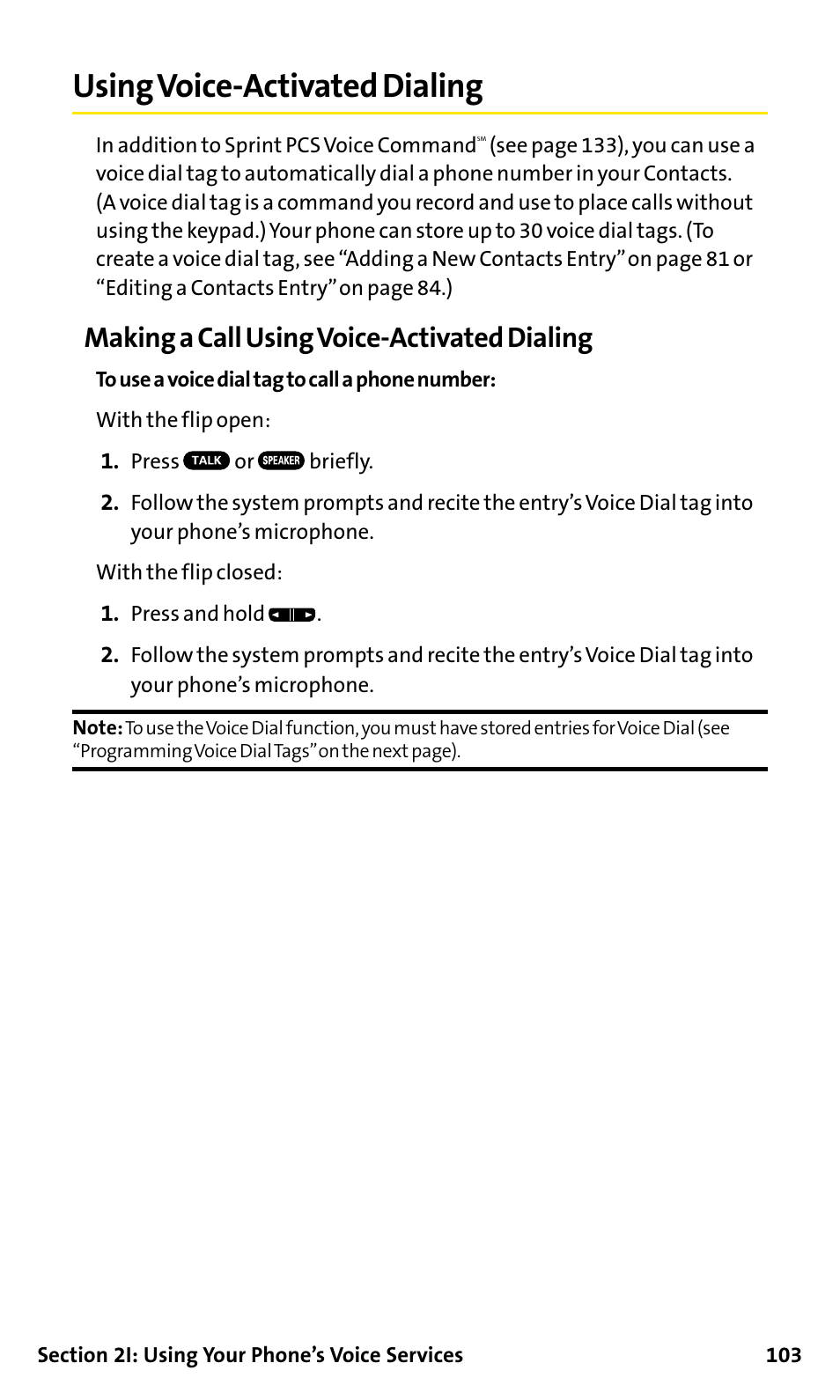 Using voice-activated dialing, Making a call using voice-activated dialing | Sanyo SCP-200 User Manual | Page 109 / 182