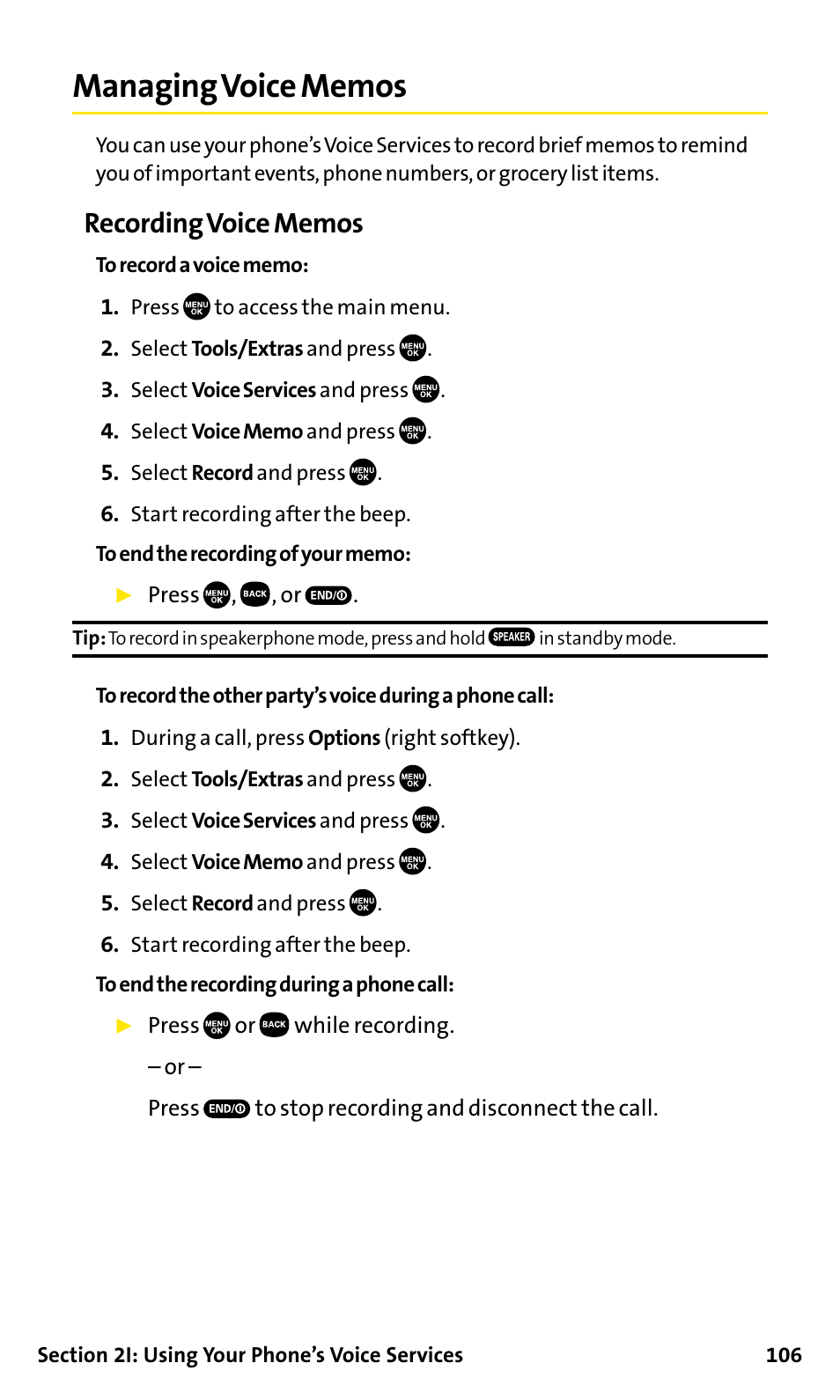 Managing voice memos | Sanyo SCP-200 User Manual | Page 112 / 182