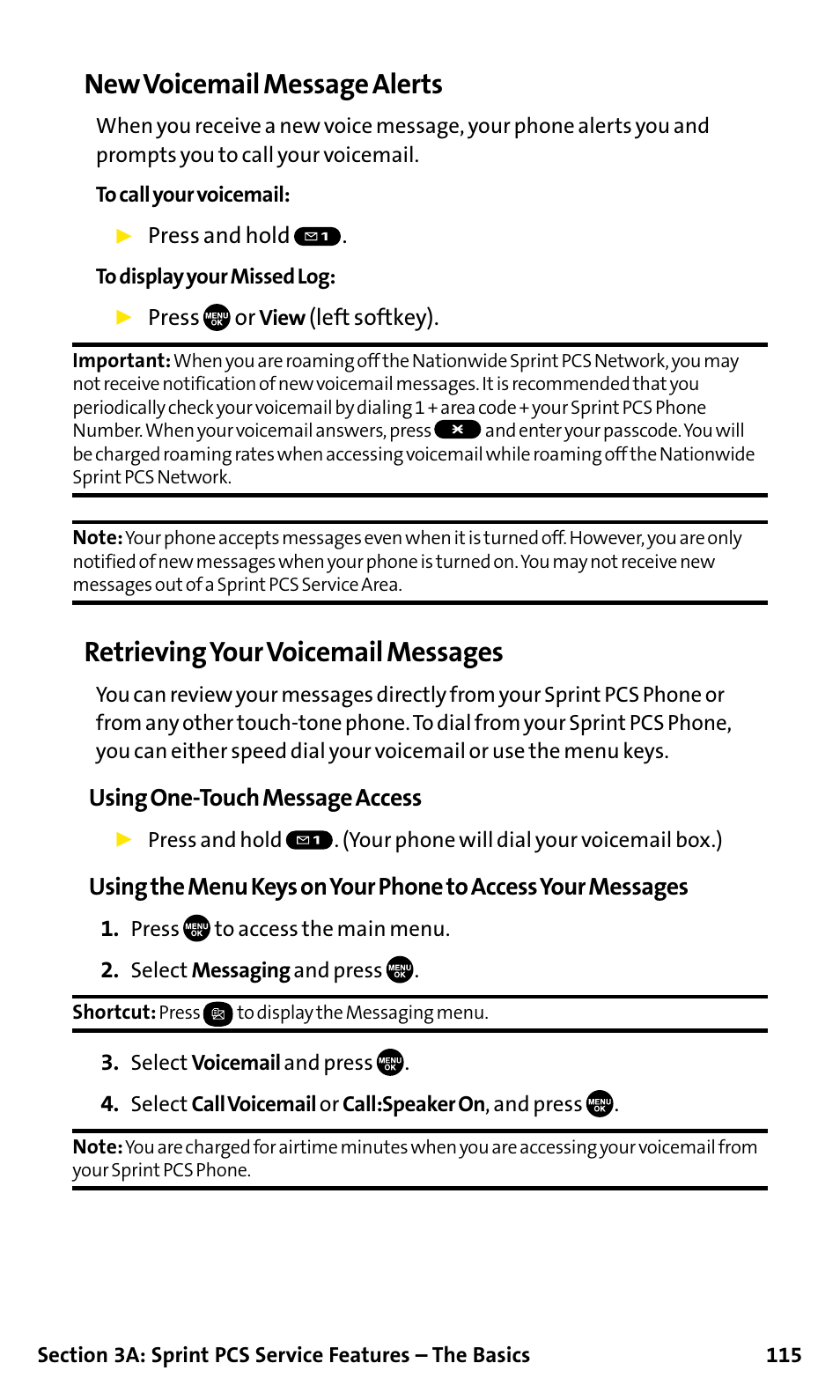 New voicemail message alerts, Retrievingyour voicemail messages | Sanyo SCP-200 User Manual | Page 121 / 182