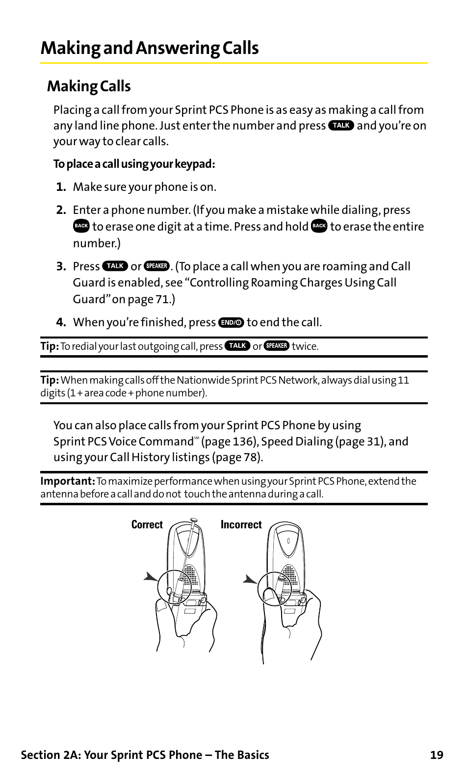 Making and answering calls, Making calls | Sanyo SCP-200 User Manual | Page 25 / 182