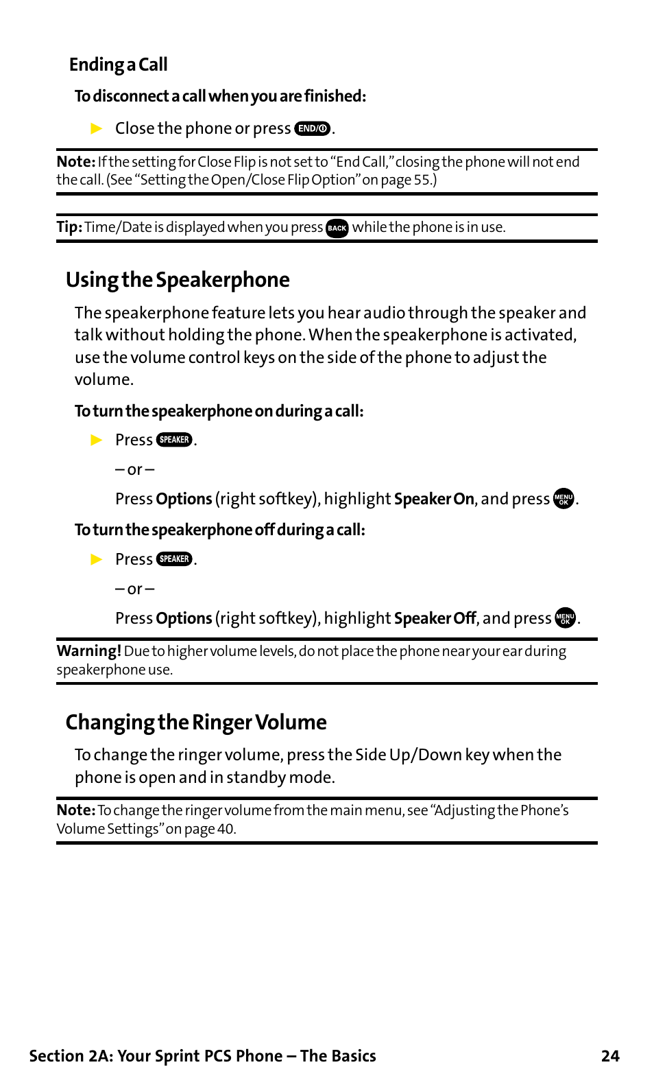 Using the speakerphone, Changing the ringer volume | Sanyo SCP-200 User Manual | Page 30 / 182