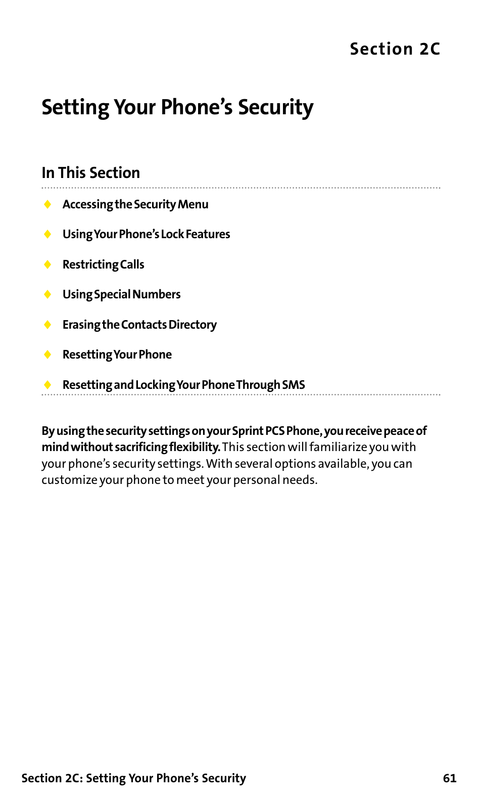 Setting your phone’s security | Sanyo SCP-200 User Manual | Page 67 / 182
