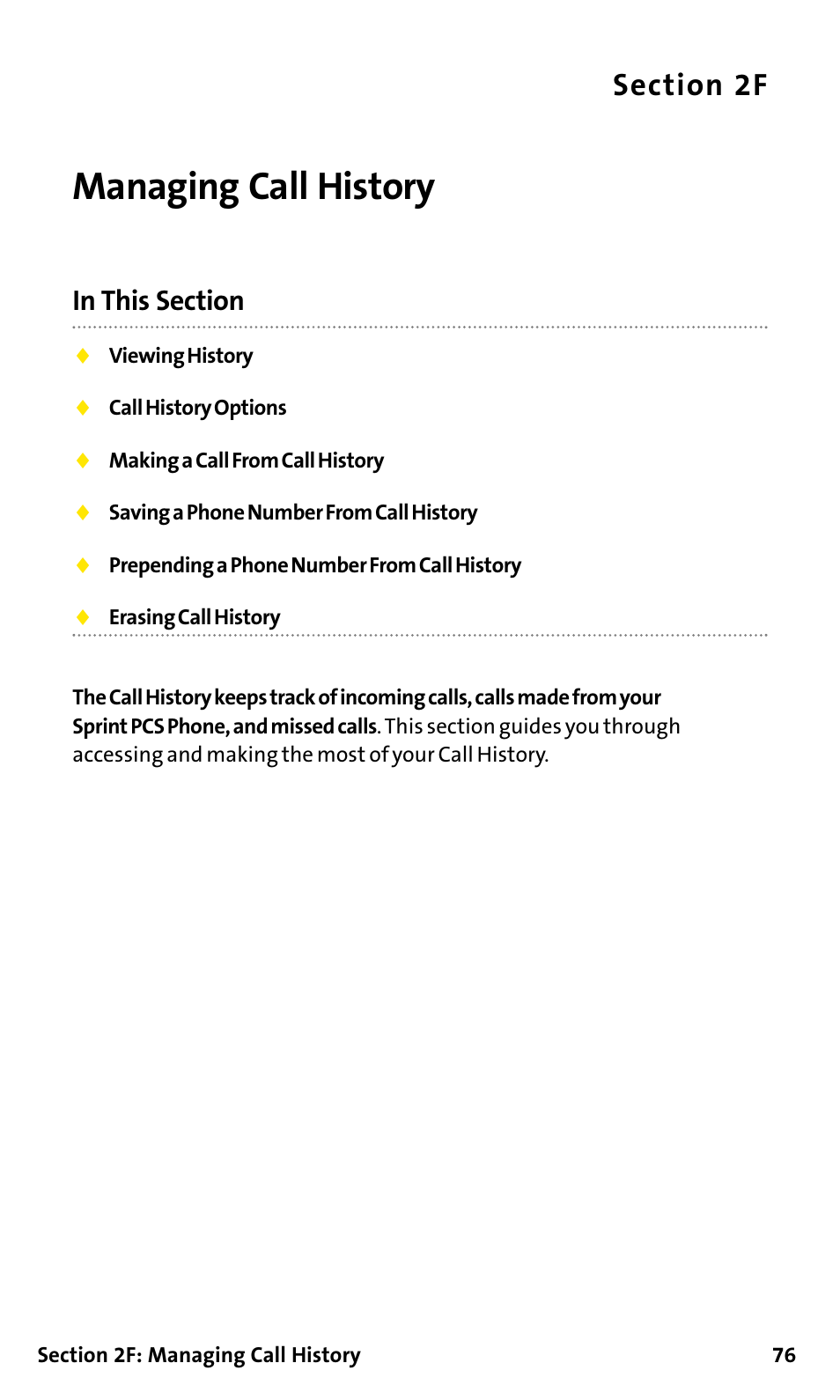 Managing call history | Sanyo SCP-200 User Manual | Page 82 / 182