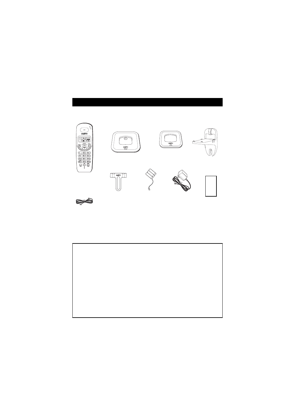 Getting started, Modular jack, Checking package contents | Sanyo CLT-U22 User Manual | Page 5 / 33