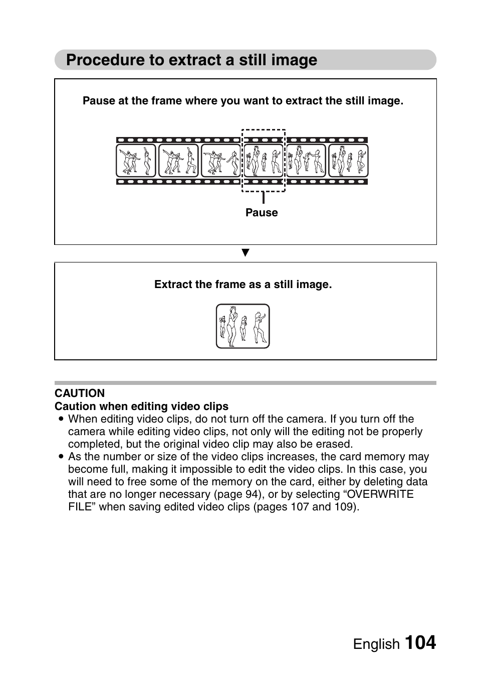 Procedure to extract a still image, English | Sanyo VPC-CG6EX User Manual | Page 118 / 202