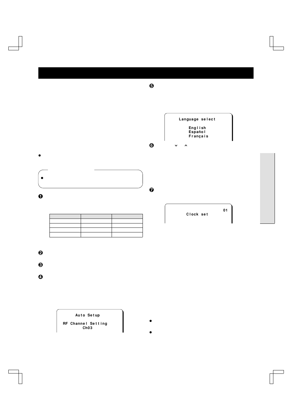 Initial setup, Auto setup, Before starting | Sanyo VHR-H690 User Manual | Page 15 / 44